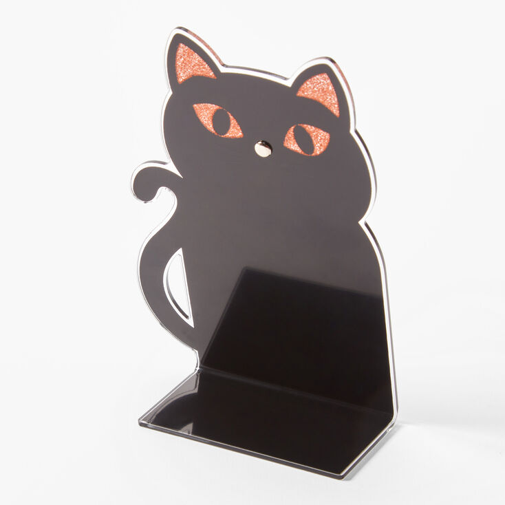 Glitter Black Cat Instax Photo Holder - Black | Claire's