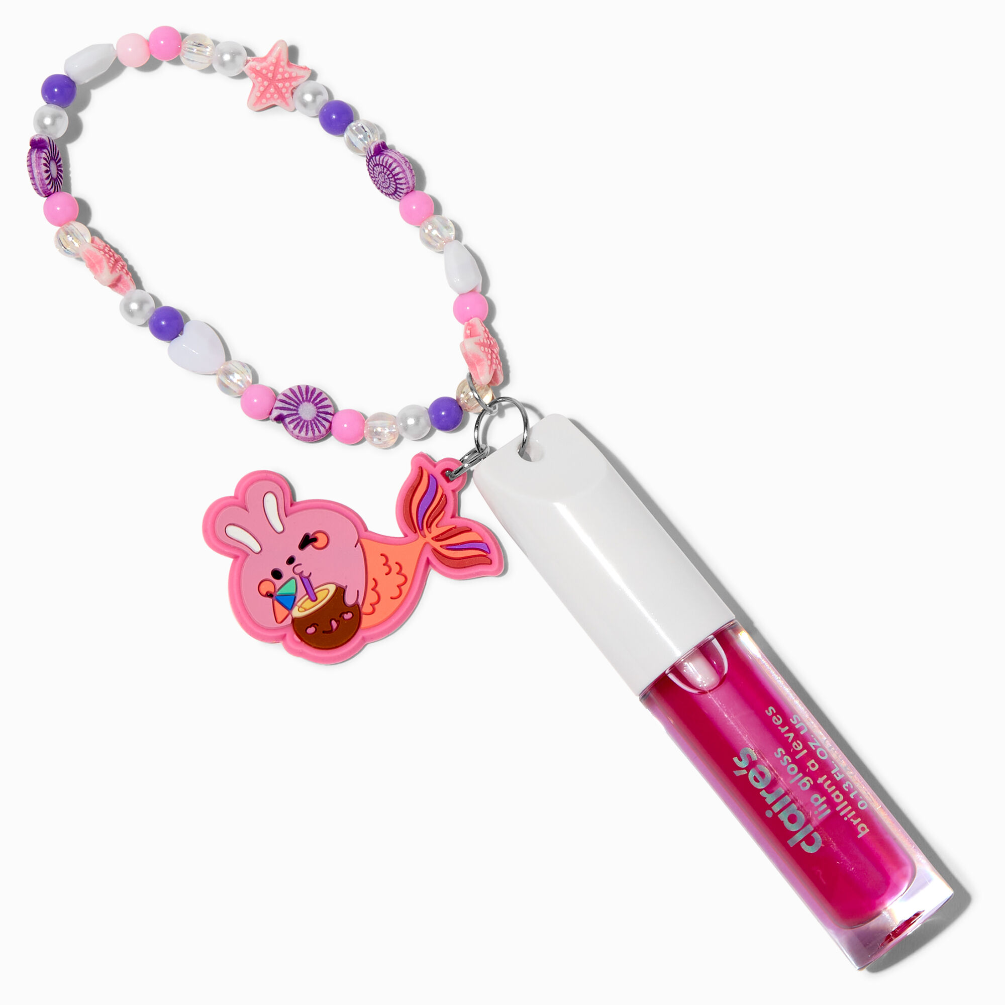 View Claires Mermaid Bunny Lip Gloss Wristlet Bracelet information