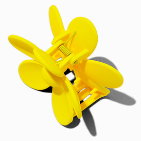 Matte Yellow Flower Medium Hair Claw,