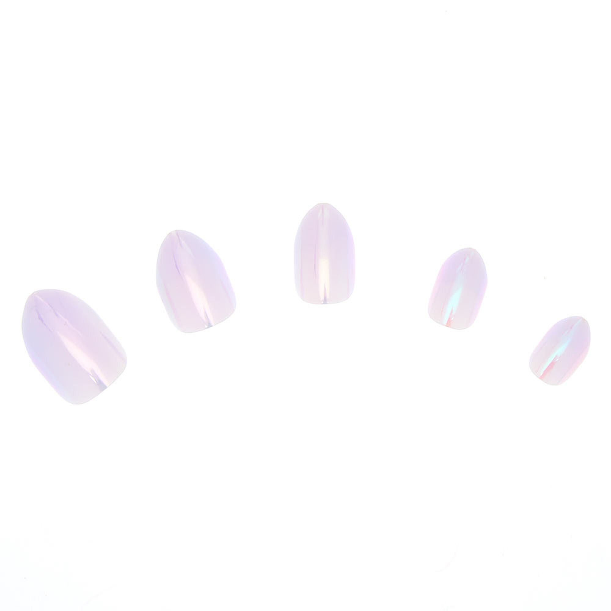 Iridescent Stiletto Press On Faux Nail Set - 24 Pack,