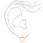 Gold Pearl Heart Dangly Stud Earrings,