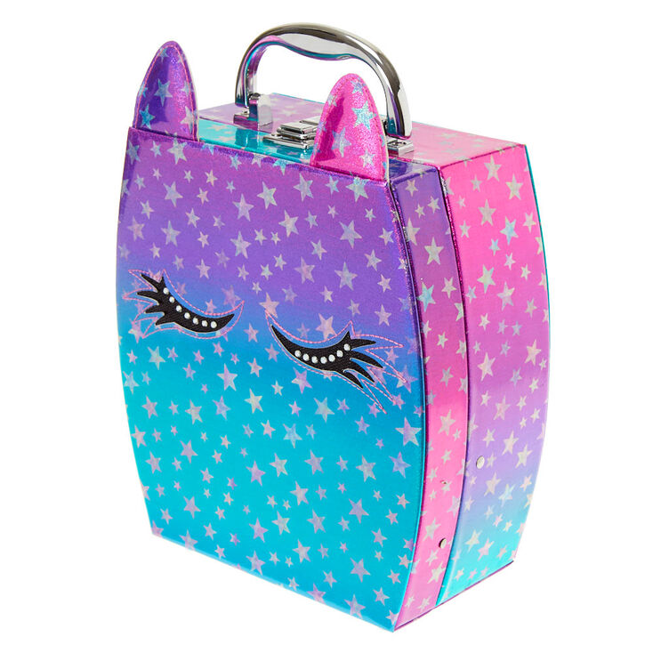 M&eacute;ga coffret de maquillage id&eacute;e cadeau motifs &eacute;toiles et chat,