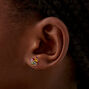 Pastel Crystal Daisy Stud Earrings,