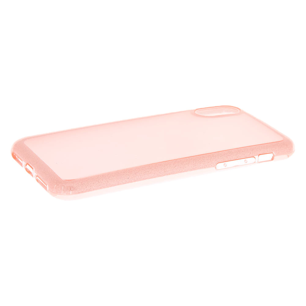 Pink Glitter Border Phone Case - Fits iPhone X/XS,