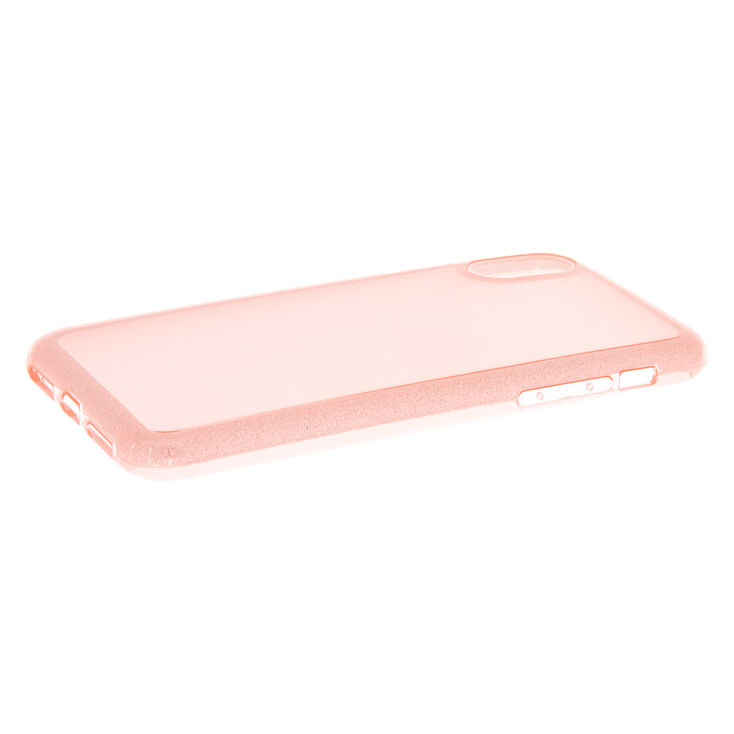 Pink Glitter Border Phone Case - Fits iPhone X/XS,