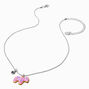 Best Friends Glitter Animal Cookies Pendant Necklace Set - 2 Pack ,