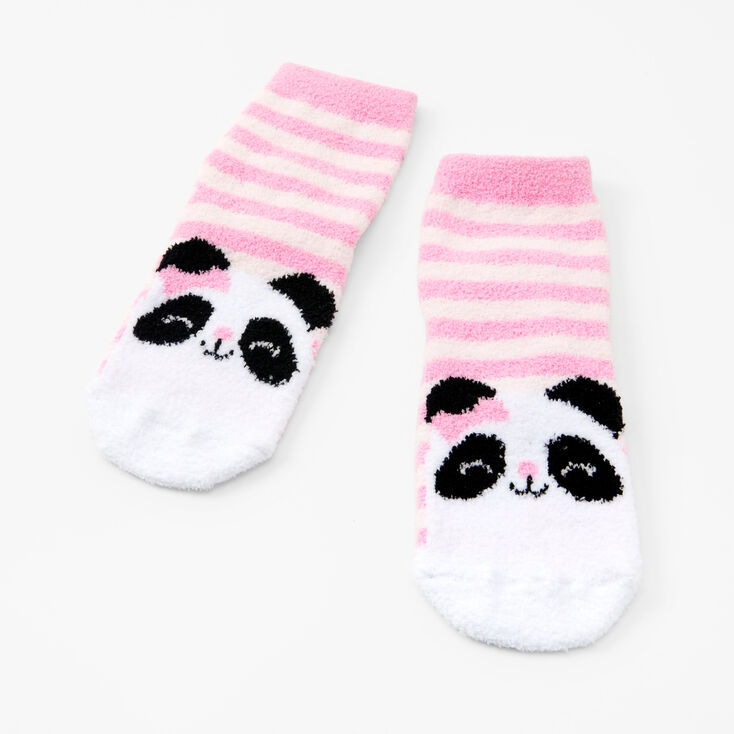 Claire&#39;s Club Cozy Pink Panda Ankle Socks,