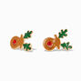 Glittery Reindeer Enameled Stud Earrings,