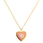 Claire&#39;s Club Pink Glitter Unicorn Gold Locket Necklace,