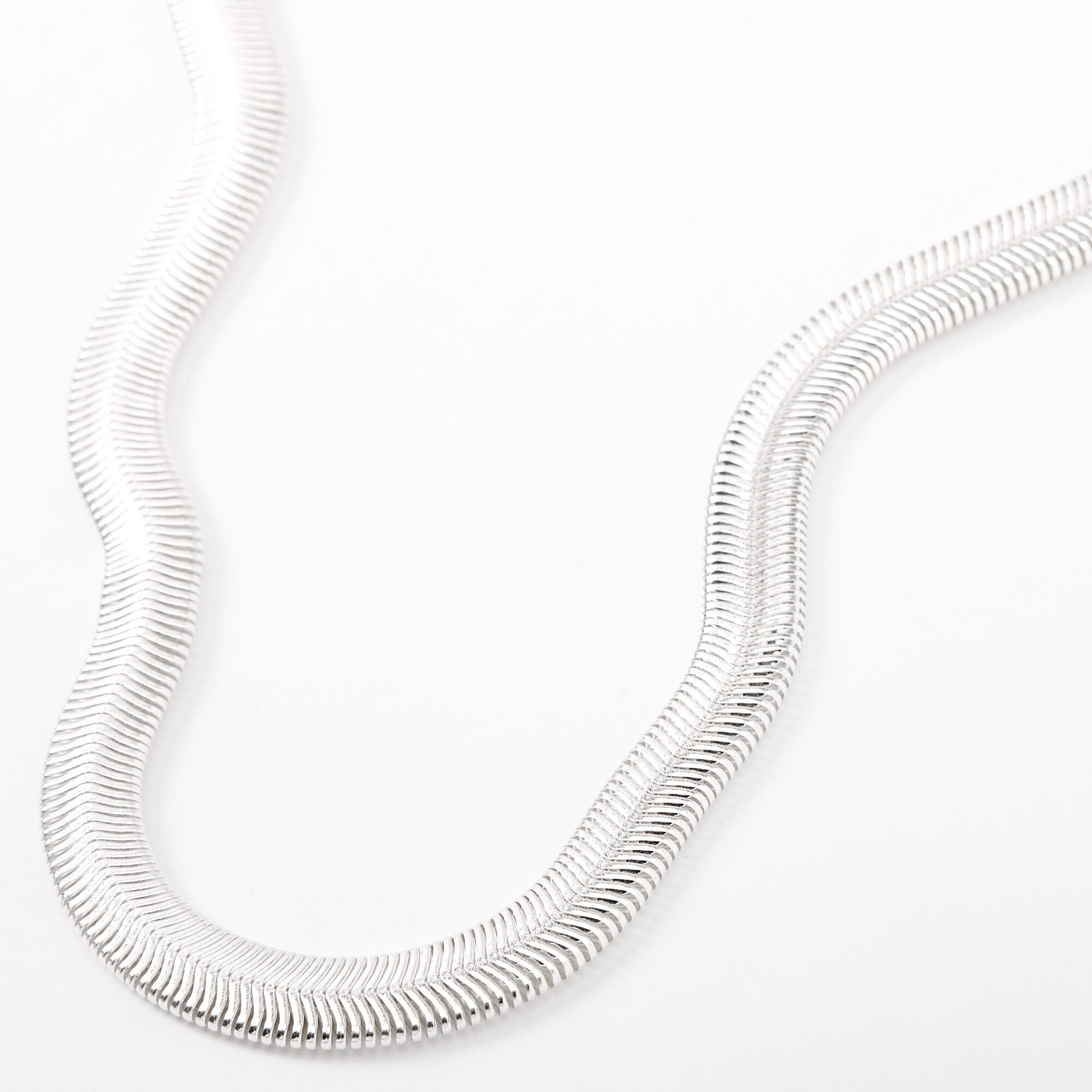 Silver Sleek Snake Chain Necklace,