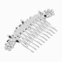 Silver-tone Crystal Daisies Hair Comb,