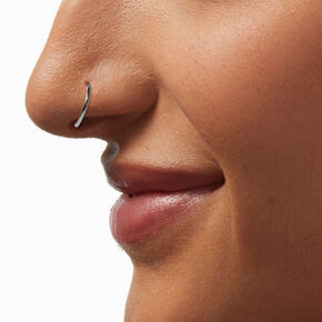 Piercings de nez anneau et clou en forme de boule 0,8&nbsp;mm en titane et m&eacute;taux mixtes - Lot de 6,