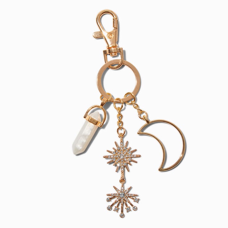 Gold-tone Celestial Keychain ,