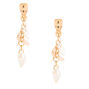 Mixed Metal 1.5&quot; Leaf Clip On Drop Earrings,