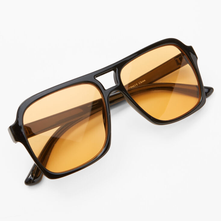 Lunettes de soleil aviateur noires,