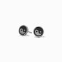 Silver Titanium Yin Yang Stud Earrings,