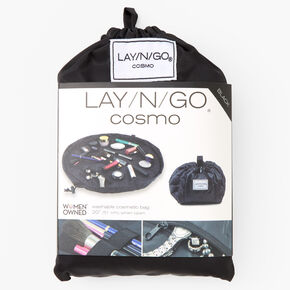 Lay-N-Go&reg; Black Quilted Cosmetic Bag,