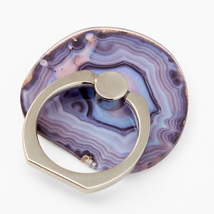 Support &agrave; anneau agate d&#39;imitation violet,