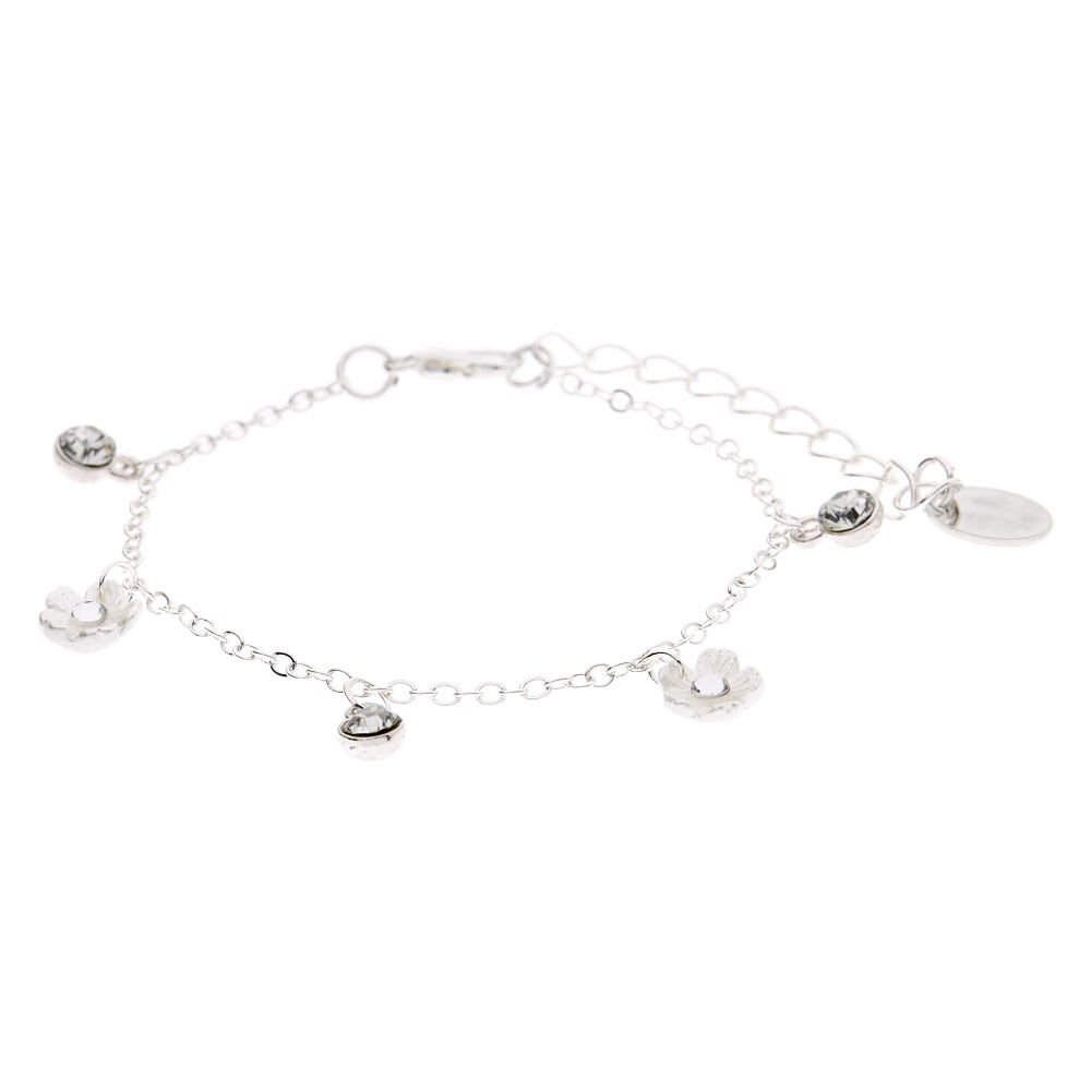 Claire's Club Silver Floral Jewellery Set - 3 Pack,