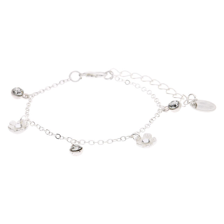 Claire&#39;s Club Silver Floral Jewellery Set - 3 Pack,