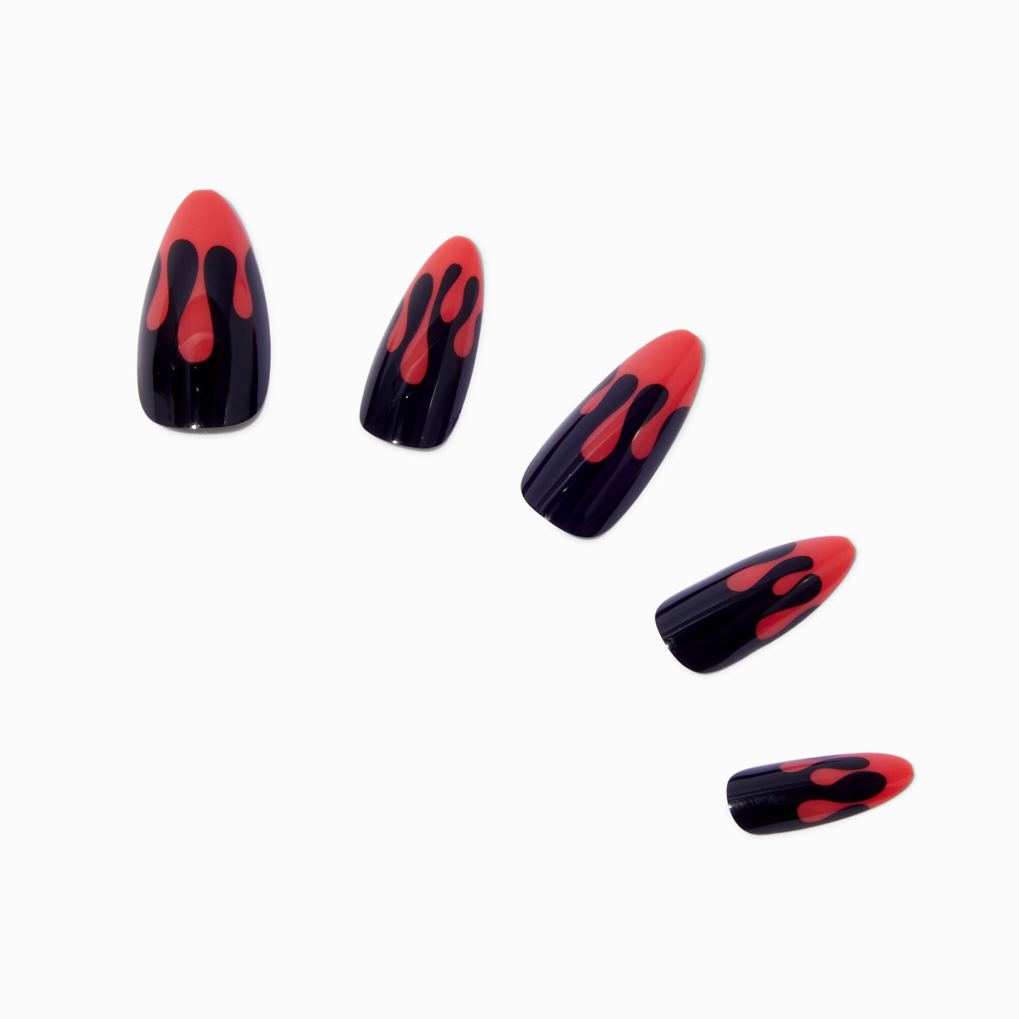 Blood Drip Halloween Stiletto Press On Faux Nail Set - 24 Pack,