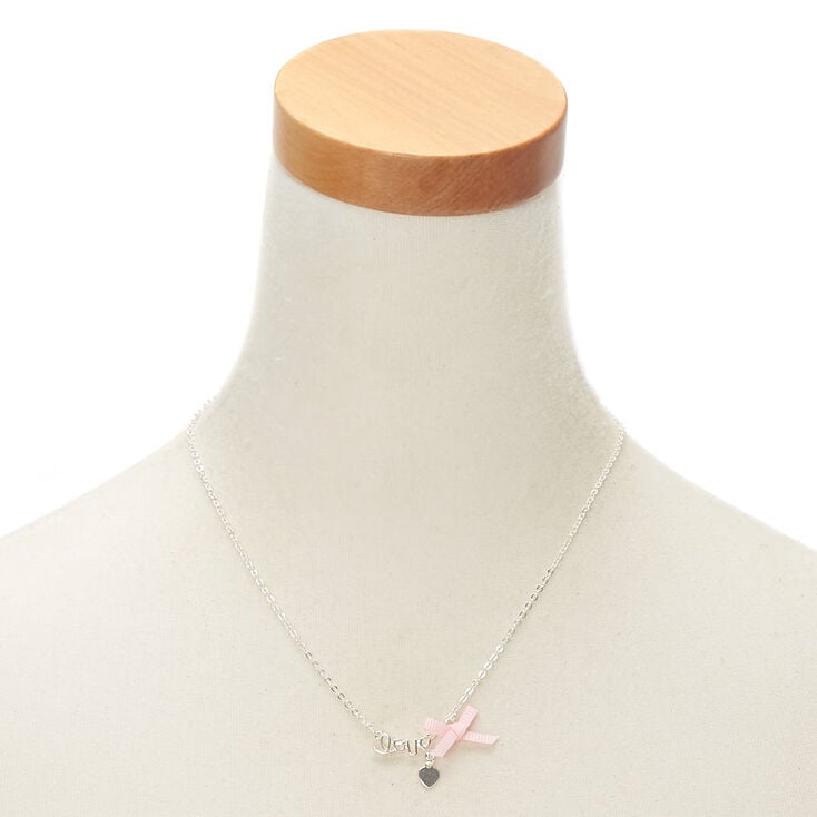 Collier &agrave; pendentif &laquo;&nbsp;Love&nbsp;&raquo; couleur argent&eacute;,