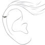 Anneaux pour piercing de cartilage torsad&eacute;s Bali 0,6&nbsp;mm couleur argent&eacute;e - Lot de 3,