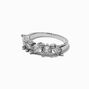 Silver-tone Cubic Zirconia Scattered Baguette Rings - 3 Pack,