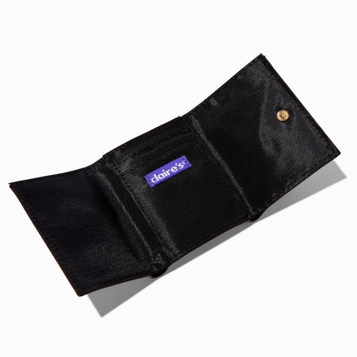 Portefeuille &agrave; trois volets style coquette avec n&oelig;ud rose,