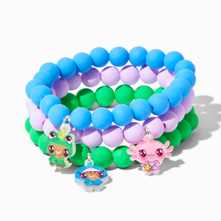 Claire&#39;s Club Costume Critters Matte Beaded Stretch Bracelets - 3 Pack,