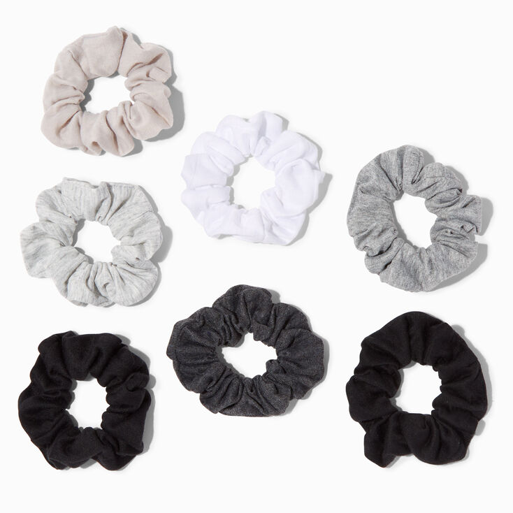 Small Neutral Hair Scrunchies - 7 Pack,