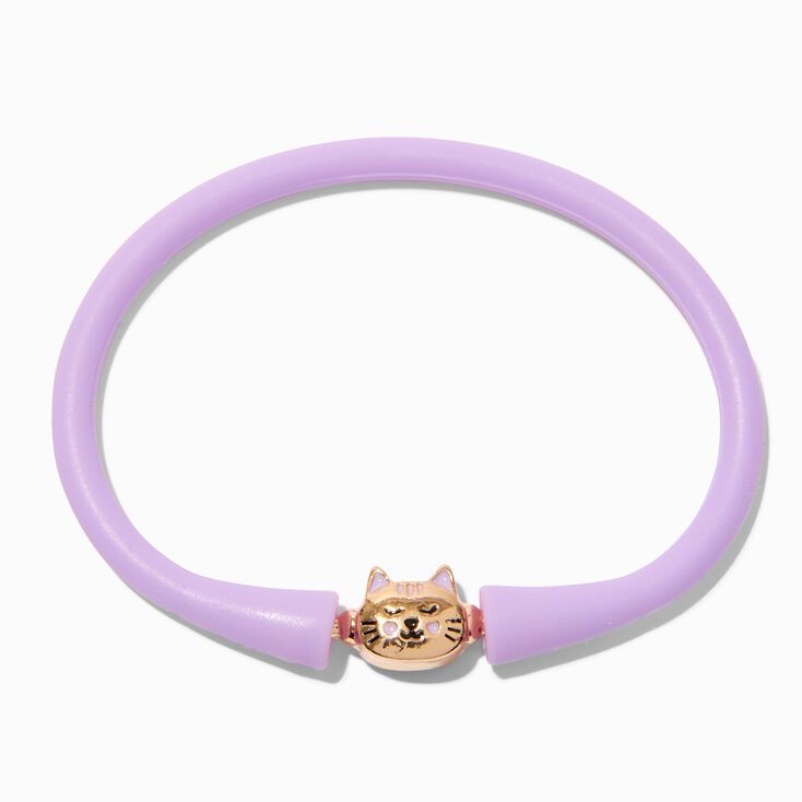 Purple Cat Silicone Bracelet,