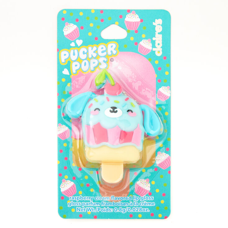 Pucker Pops&reg; Puppy Cupcake Lip Gloss - Raspberry Cream,
