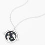 Silver Glow In The Dark Zodiac Spinning Pendant Necklace - Cancer,