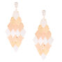 Mixed Metal 3&quot; Diamond Clip On Drop Earrings,