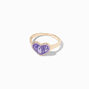 Groovy Love Heart Gold Adjustable Rings - 3 Pack,