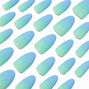 Blue Ombr&eacute; Long Almond Vegan Faux Nail Set - 24 Pack,
