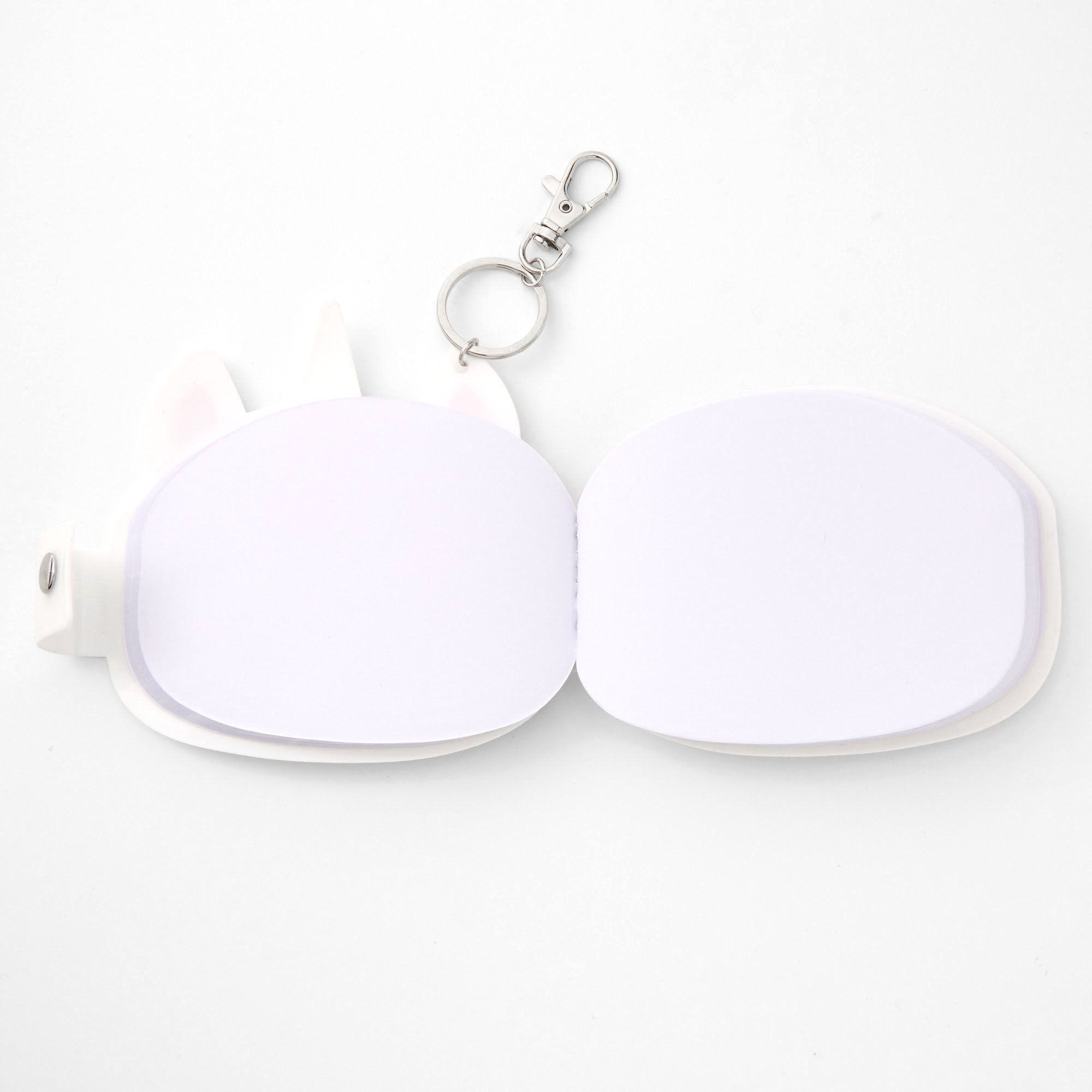 Glitter Unicorn Mini Diary Keychain - Icy Pink,