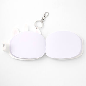 Glitter Unicorn Mini Diary Keychain - Icy Pink,