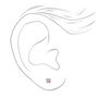 14kt White Gold Rose and AB Crystal Butterfly Studs Ear Piercing Kit with Ear Care Solution,