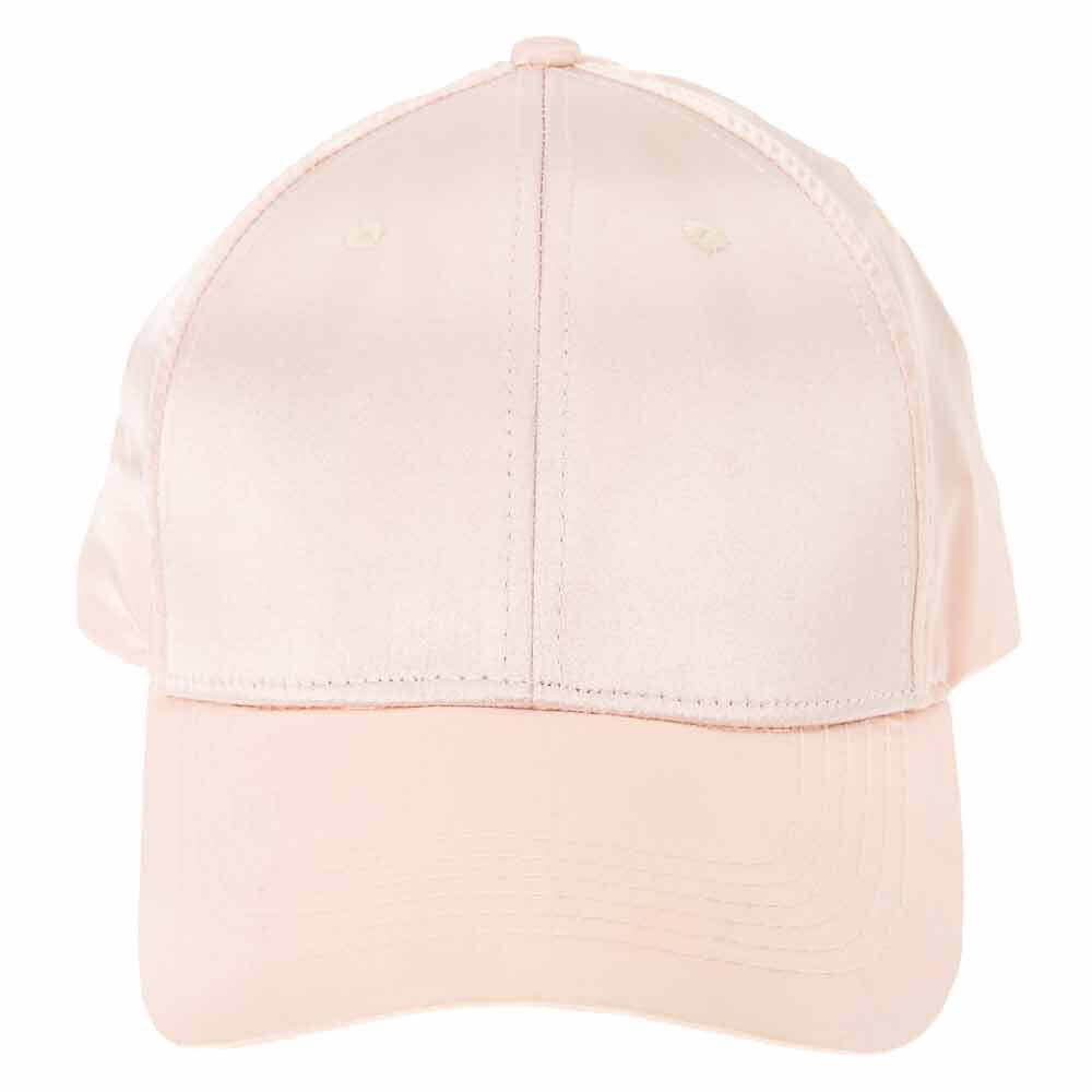 Pink satin outlet baseball cap