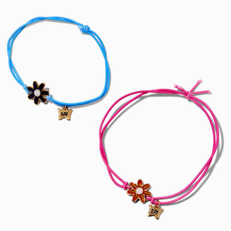 Best Friends Mood Flower Adjustable Bracelets - 2 Pack,