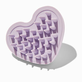 Purple Heart Silicone Shampoo Hair Brush,