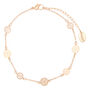 Rose Gold Circle Filigree Anklet,