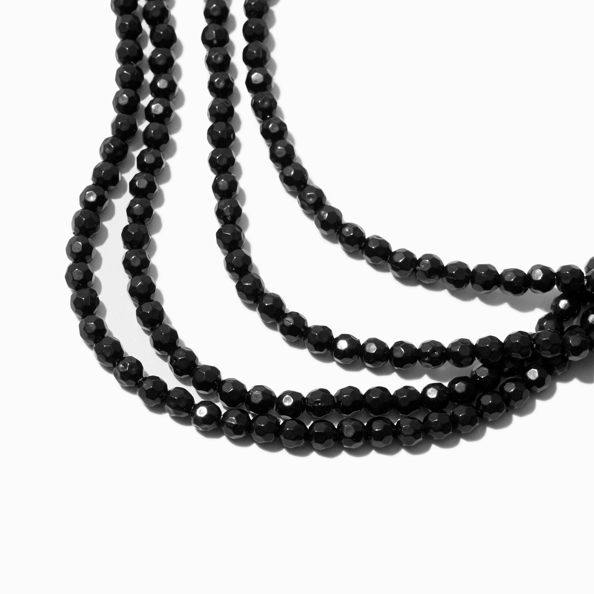 View Claires Crystal MultiStrand Necklace Black information