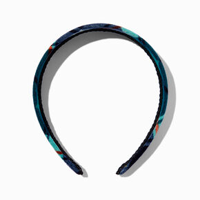 Blue Plaid Headband,