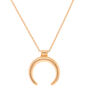 Gold Horn Pendant Necklace,