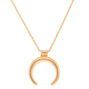 Gold Horn Pendant Necklace,