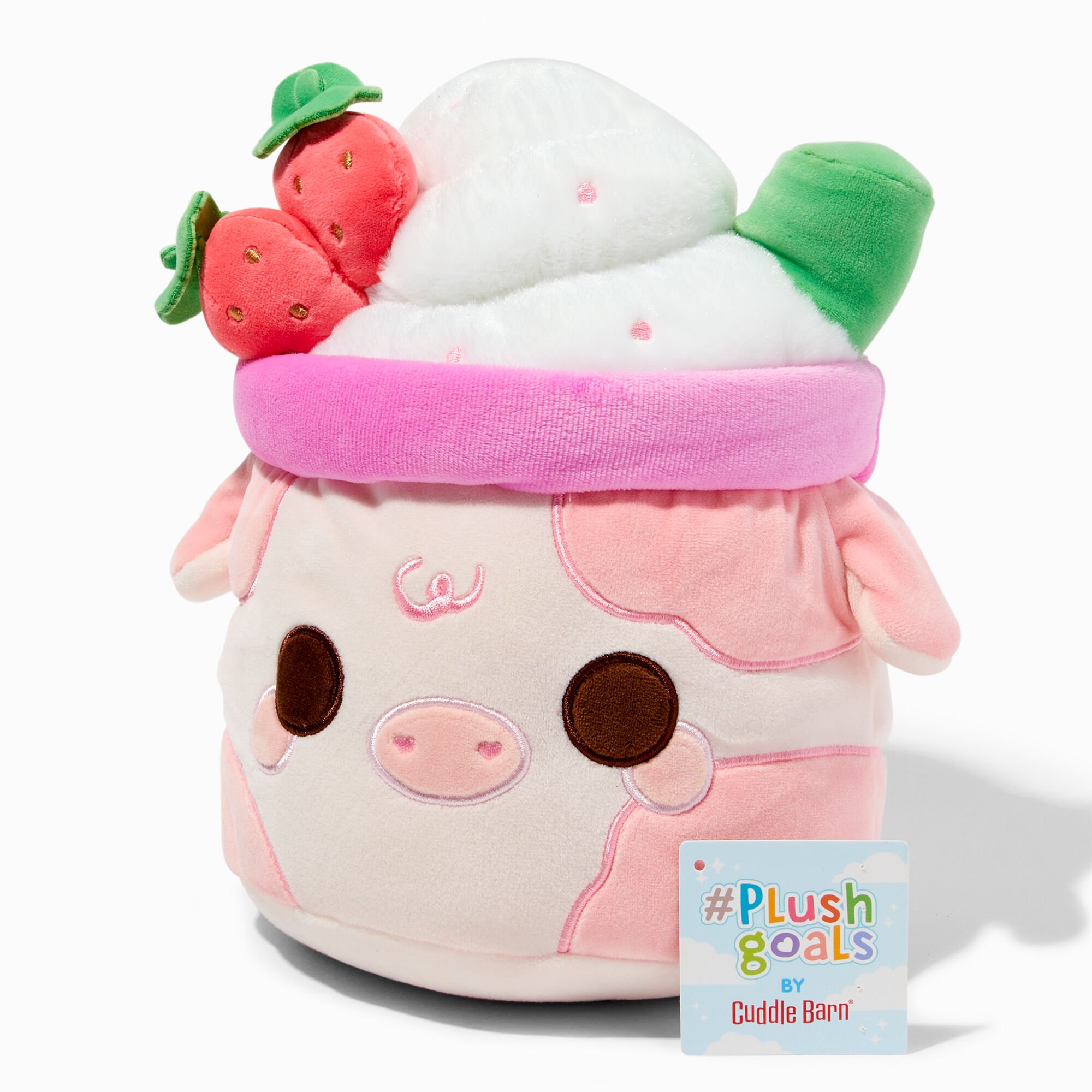 View Claires plush Goals By Cuddle Barn 9 Strawberry Mooshake Plush Toy information