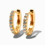 C LUXE by Claire&#39;s 18k Yellow Gold Plating Pav&eacute; 8MM Clicker Hoop Earrings,